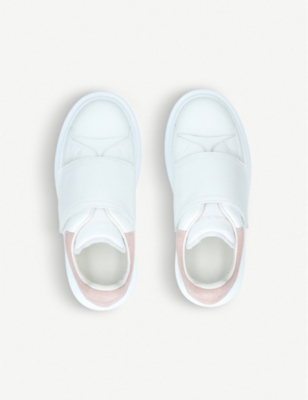 kids black leather trainers