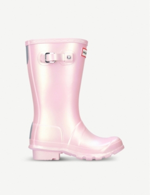 HUNTER: Original Nebula iridescent rubber wellies 7-10 years