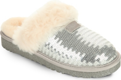 silver sparkle ugg slippers