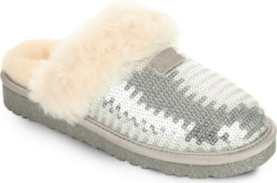 ugg silver sparkle slippers