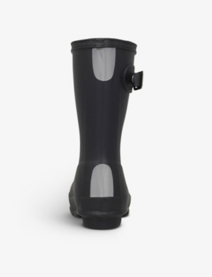 Hunter Boys Black Kids Original Kids Rubber Wellies 3-7 Years In Black