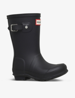 Hunter Boys Black Kids Original Kids Rubber Wellies 3-7 Years