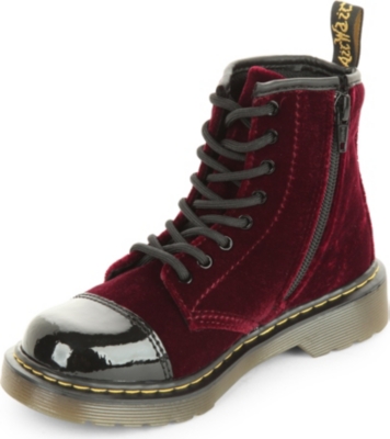 dr martens velvet red