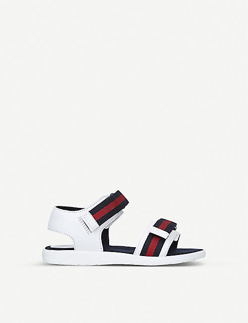 GUCCI: Gaufrette leather sandals 5-8 years