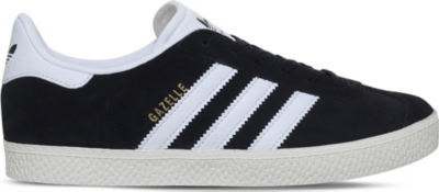 Shop Adidas Originals Gazelle Suede Trainers 9-10 Years In Black