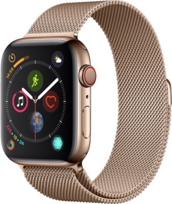 Apple watch 4 stainless steel gold hot sale milanese loop