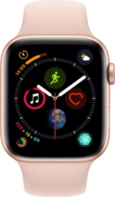 apple watch series 4 gps gold aluminium case with pink sand sport band