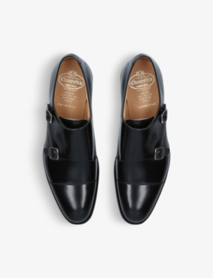 Shop Church Men's Black Detroit Double Leather Monk Shoes