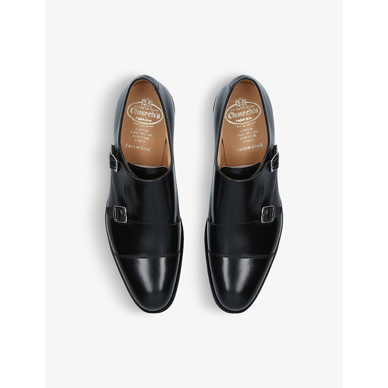 Shop Church Men's Black Detroit Double Leather Monk Shoes