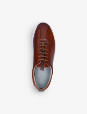 grenson leather trainers
