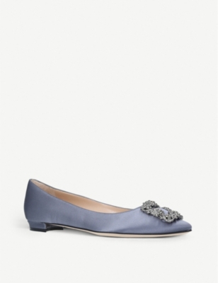 MANOLO BLAHNIK Hangisi satin flats