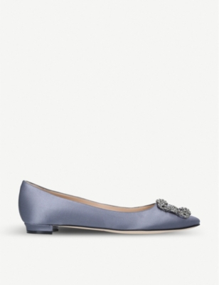 MANOLO BLAHNIK Hangisi satin flats