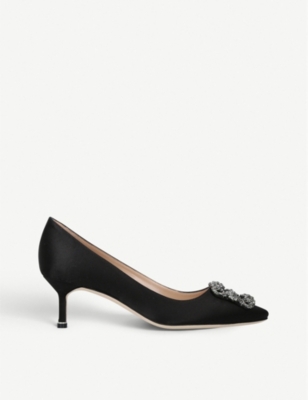 manolo blahnik hangisi 50 satin pumps