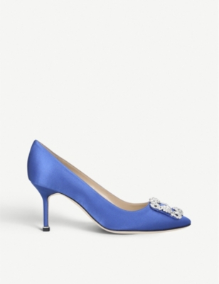 MANOLO BLAHNIK - Hangisi 70 satin courts | Selfridges.com