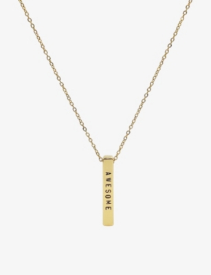 Personalised horizontal deals bar necklace selfridges