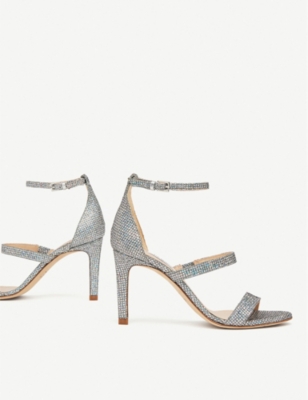 LK BENNETT NINA METALLIC SANDALS