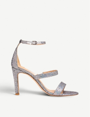LK BENNETT NINA METALLIC SANDALS