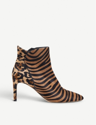 animal print ankle boots