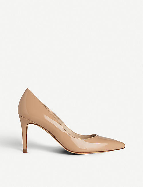 LK BENNETT: Floret pointed patent-leather courts