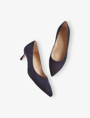 Shop Lk Bennett Women's Blu-navy Audrey Suede Courts