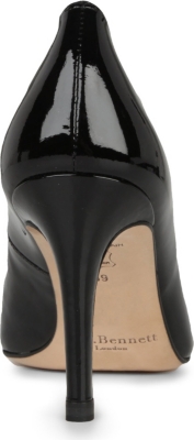 Lk Bennett Womens  Florete Patent-leather Courts In Black