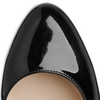 Lk Bennett Womens Bla-black Stila Patent-leather Courts 7 In Bla-black