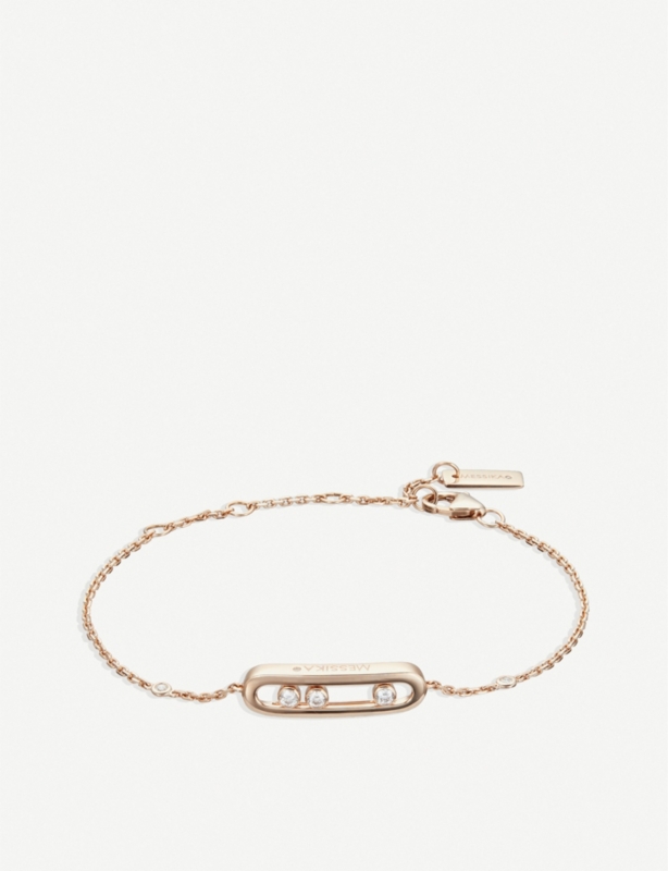 Baby Move 18ct rose-gold and 0.10ct brilliant-cut diamond bracelet