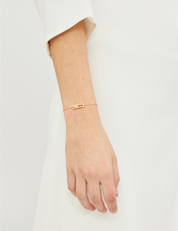 Baby Move 18ct yellow-gold and 0.12ct brilliant-cut diamond bracelet