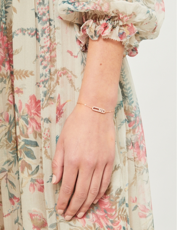Baby Move 18ct rose-gold and pave diamond bracelet