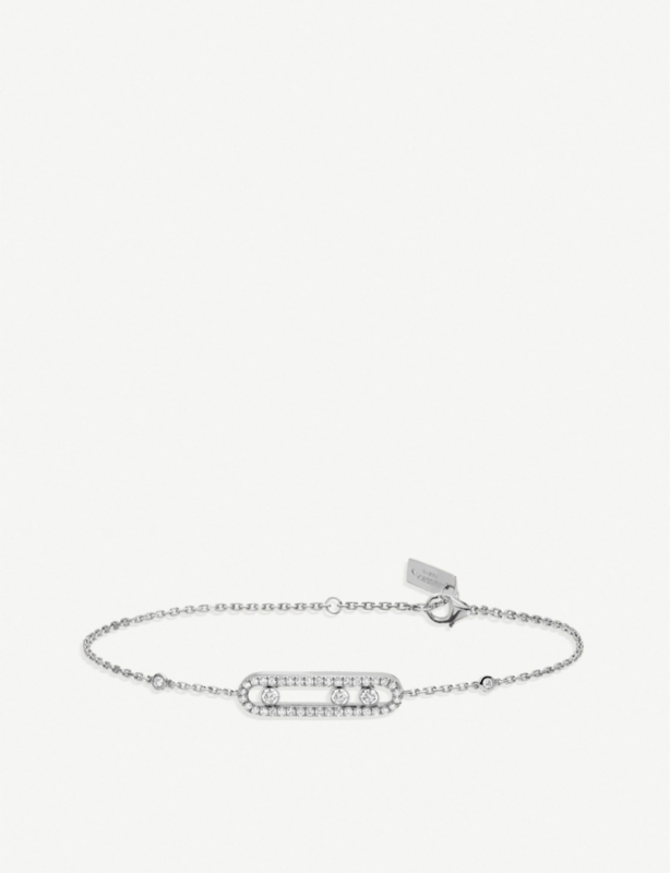 Baby Move 18ct white-gold and pave diamond bracelet