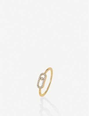 MESSIKA: Move Uno 18ct yellow-gold and diamond ring