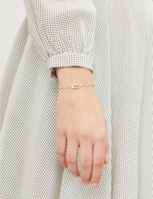 MESSIKA: Move Uno Pavé 18ct white-gold and 0.20ct brilliant-cut diamond bracelet