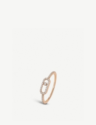 Move Uno 18ct rose-gold and 0.09ct brilliant-cut diamond ring