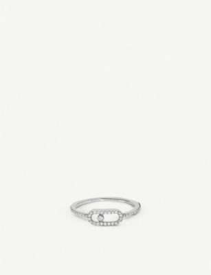 MESSIKA: Move Uno 18ct white-gold and pavé diamond ring
