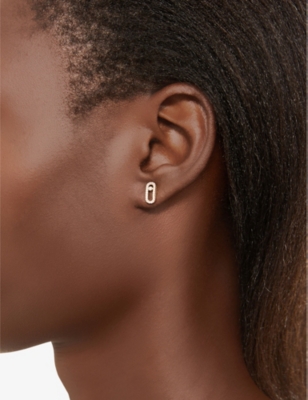 Move Uno 18ct yellow-gold and diamond-set stud earrings