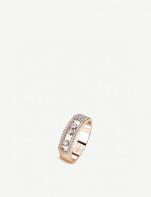 Move Noa 18ct pink-gold and diamond ring