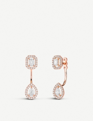 MESSIKA: My Twin Toi & Moi 18ct pink-gold and diamond earrings