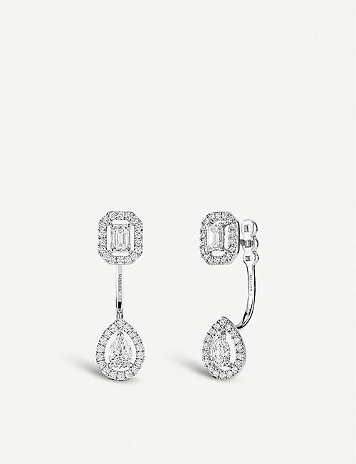MESSIKA: My Twin Toi & Moi 18ct white-gold and diamond earrings