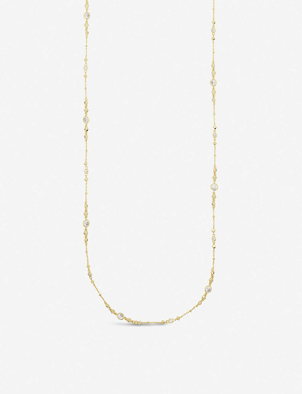 KENDRA SCOTT WYNDHAM 14CT GOLD-PLATED AND CUBIC ZIRCONIA NECKLACE,5276-10236-N1097421