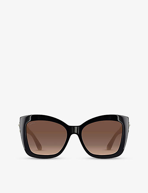 ASPINAL OF LONDON: Amalfi acetate square-frame sunglasses
