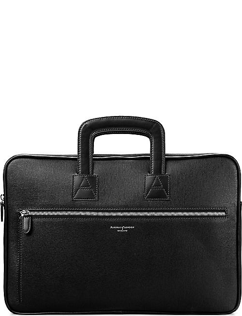 ASPINAL OF LONDON: Connaught saffiano leather document case