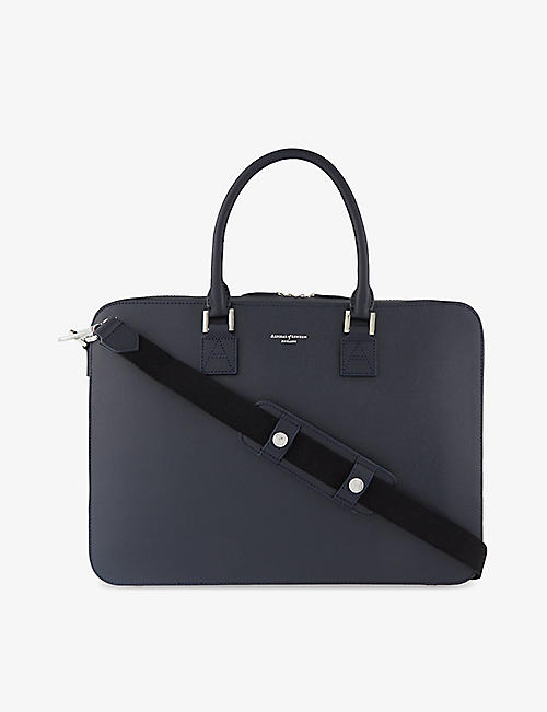 ASPINAL OF LONDON: Mount Street small saffiano leather tech bag