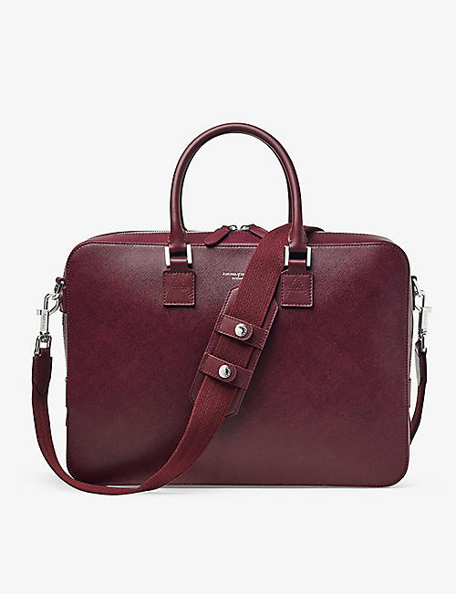 ASPINAL OF LONDON: Mount Street saffiano leather bag