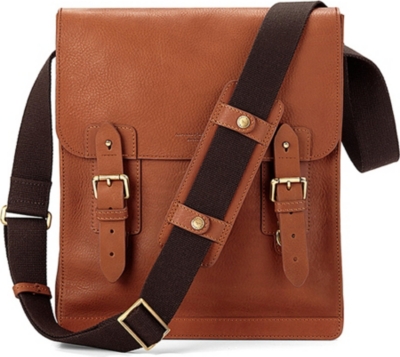 ASPINAL OF LONDON   Shadow leather messenger bag