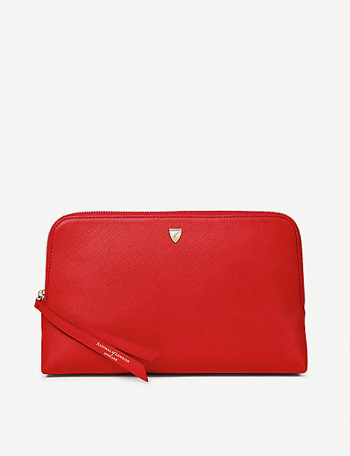 ASPINAL OF LONDON: Essential large grained-leather cosmetic case