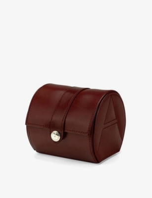 Aspinal Of London Womens Cognac Travel Leather Watch Roll In Cognac