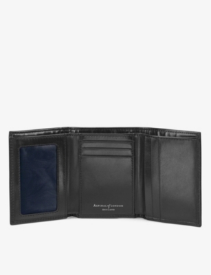 Shop Aspinal Of London Logo-embellished Leather Trifold Wallet