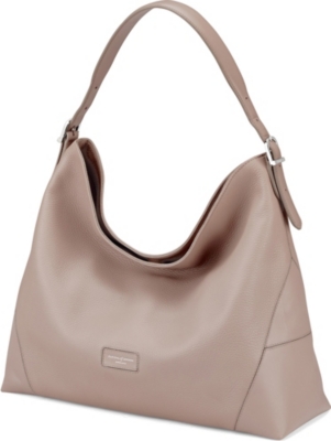 ASPINAL OF LONDON: Hobo pebbled leather shoulder bag
