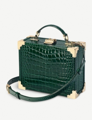 Aspinal Of London The Trunk Crocodile-embossed Leather Bag