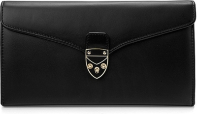 ASPINAL OF LONDON   Mini Manhattan leather clutch bag